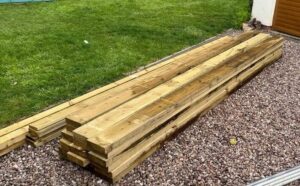 Sawn timber products ready for delivery in Staffordshire