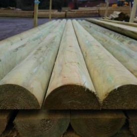 12ft x 4in Half Round Machined